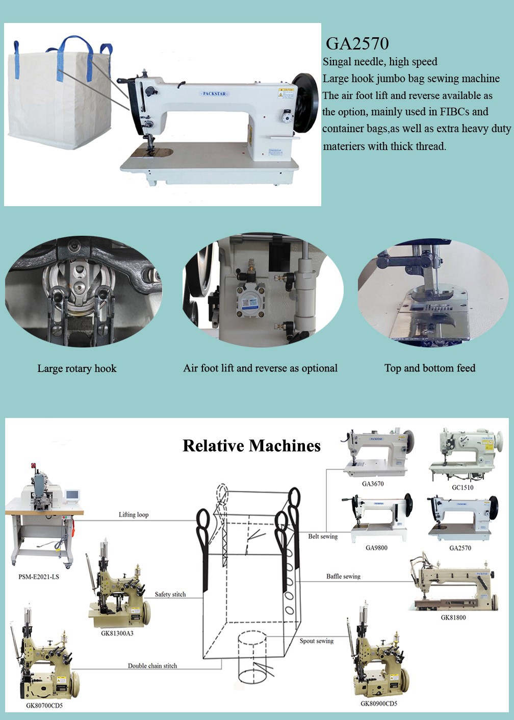 FIBC bag sewing machine FIBC bag sewing machine